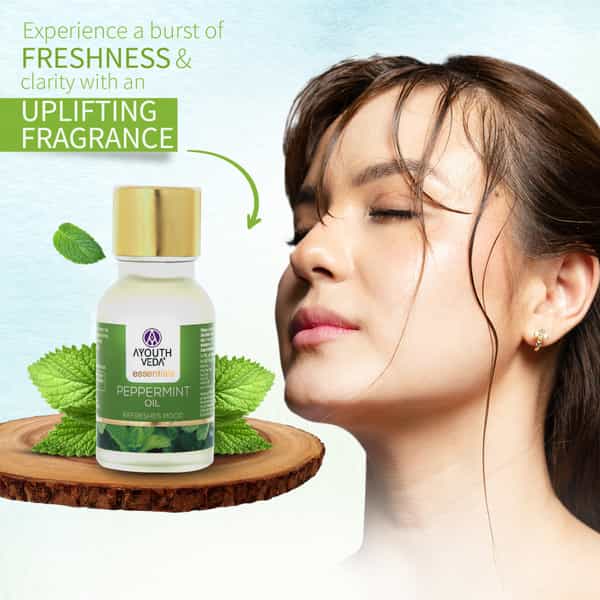 Ayouthveda Peppermint Essential Oil With Refreshing Aroma To Invigorate Senses Naturally 15 Gm