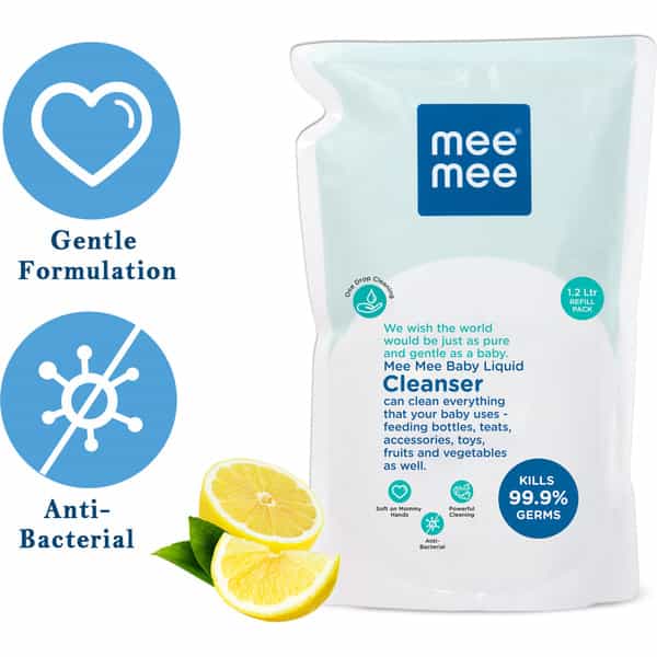 Meemee Baby Liquid Cleanser | Kills 99% Germ Liquid Detergent (1.2 L)