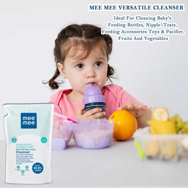 Meemee Baby Liquid Cleanser | Kills 99% Germ Liquid Detergent (1.2 L)
