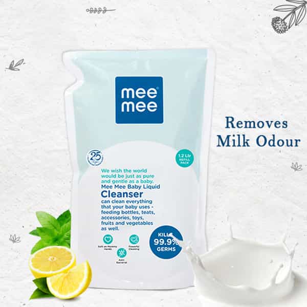 Meemee Baby Liquid Cleanser | Kills 99% Germ Liquid Detergent (1.2 L)