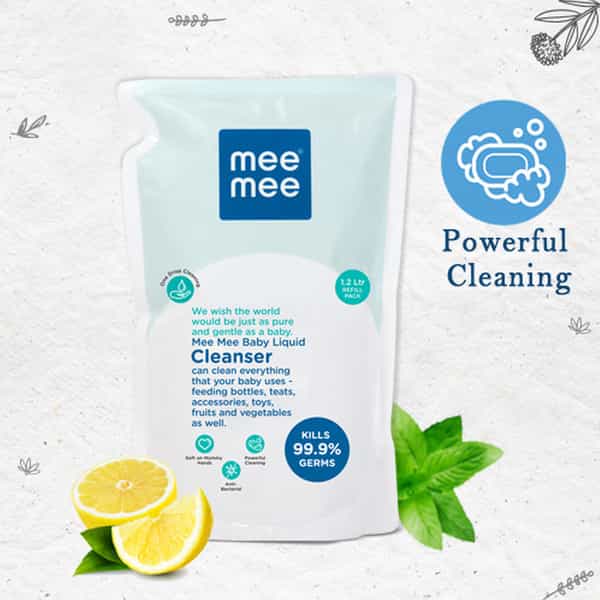Meemee Baby Liquid Cleanser | Kills 99% Germ Liquid Detergent (1.2 L)