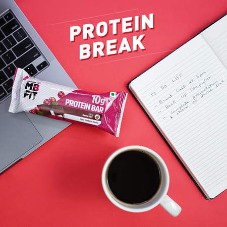 Muscleblaze 10G Protein Bar (Choco Cranberry | Pack Of 6) | Protein Blend