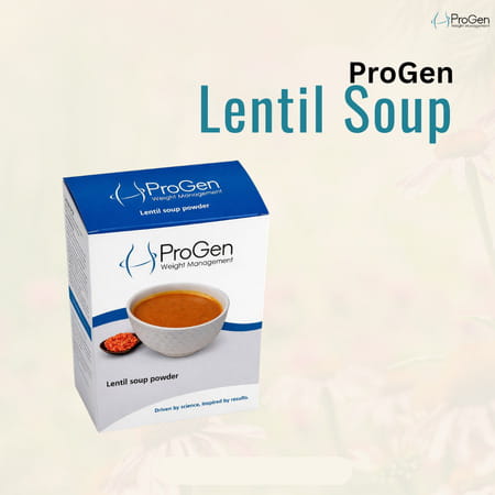 Progen Lentil Soup Powder | 15 G Of Protein Per Meal | Pack Of 7 105 Gm