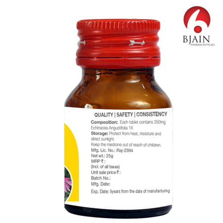 Bjain Echinacea Angustifolia 1 X Tablet For Immune Health & Seasonal Wellness - 25Gm