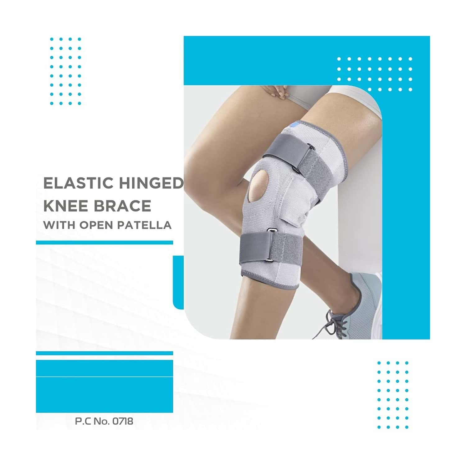 Vissco Hinged Elastic Knee Support With Patella Opening Large