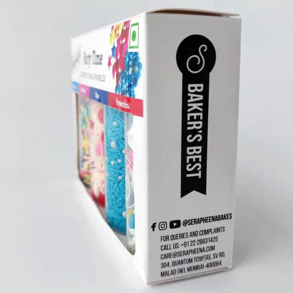 Serapheena Sugar Sprinkles For Cakes & Cupcakes Decoration 100 Gram (Party Time)