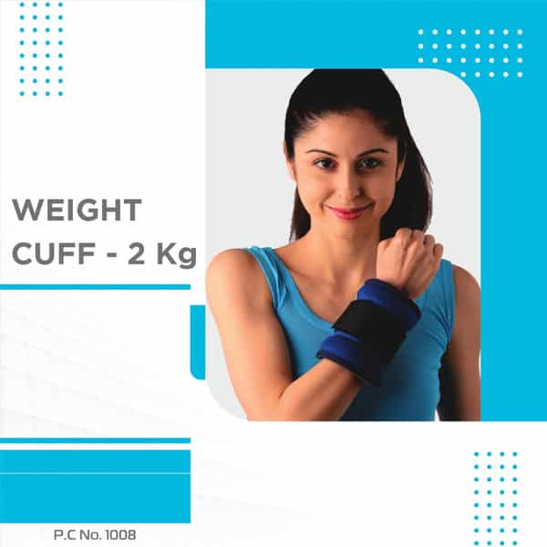 Vissco Weight Cuff | Place On Wrist Or Ankle While Exercises| Adjustable - 2Kg(Blue)