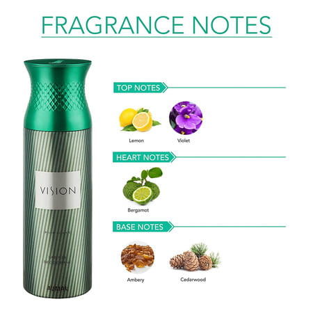 Ajmal Vision & Raindrops Deodorants Gift For Men & Women (200 Ml Pack Of 2)