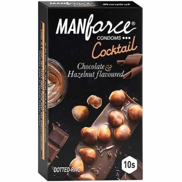 Manforce Cocktail Condoms Hazelnut & Chocolate Flavoured(Set Of 2 20 Pcs)