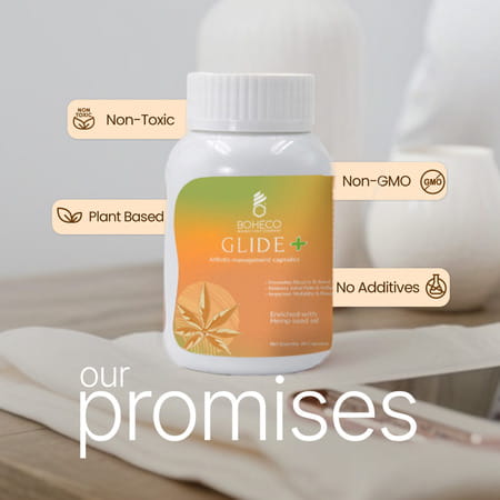 Boheco Glide+ Arthritis Capsules | Ayurvedic Joint Pain Relief | 60 Capsules