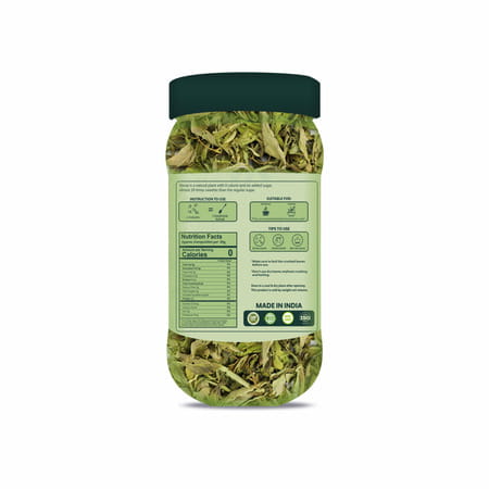 Zindagi Dry Stevia Leaves | Natural Sugarfree Substitute | Stevia Extract|35gm| Pack Of 4