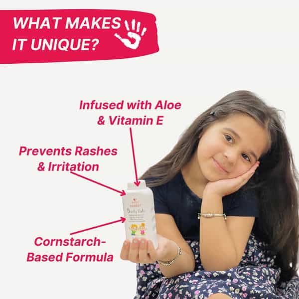 Healthbest Body Talc For Kids Normal Sensitive Dry Skin Tear Paraben And Sls Free - 100Gm