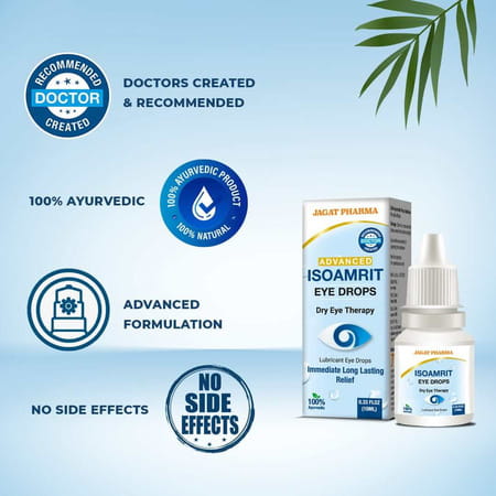 Jagat Pharma Isoamrit Ayurvedic Eye Drops For Dry Eyes