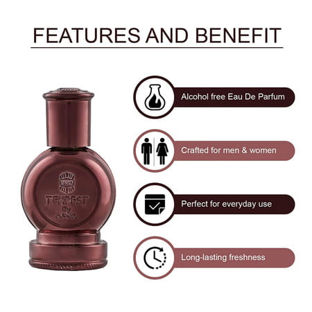 Ajmal Tempest Cp Oil Alcohol-Free Attar 12Ml For Unisex And Aurum Cp Attar 10Ml For Women