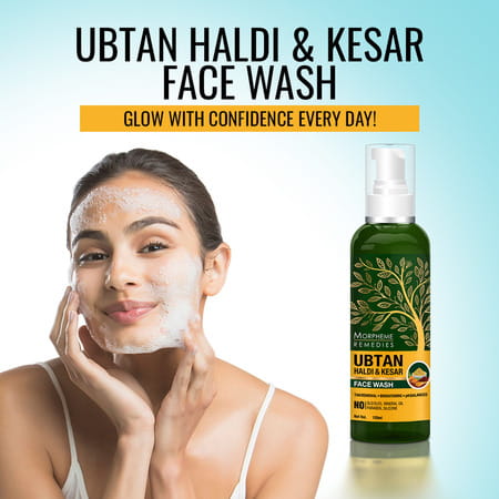 Morpheme Ubtan Haldi Kesar Face Wash 120Ml