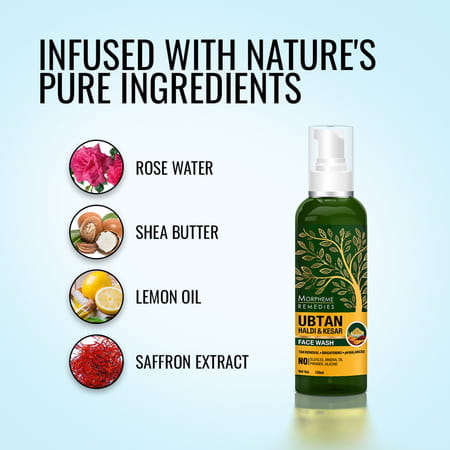 Morpheme Ubtan Haldi Kesar Face Wash 120Ml