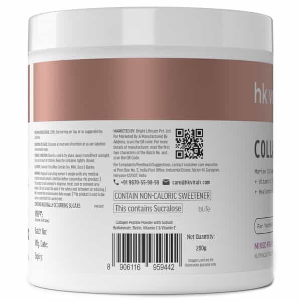 Hk Vitals Marine Collagen Supplements (Mixed Fruit | 200G) | With Vitamin C | E