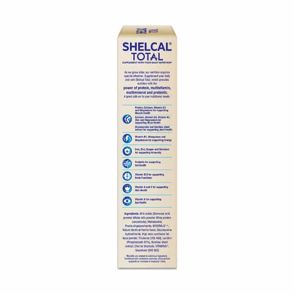 Shelcal Total Supplement With Your Daily Nutrition Vanilla Flavour Box 400 Gm