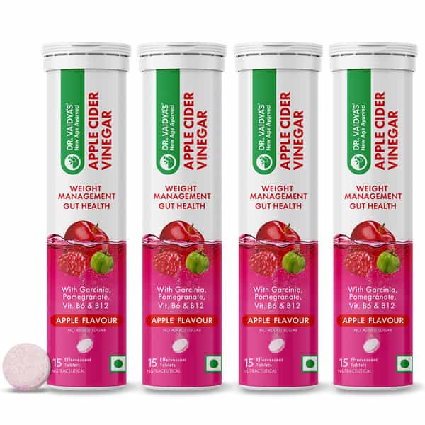 Dr. Vaidya's Apple Cider Vinegar Effervescent Tablets Pack Of 4
