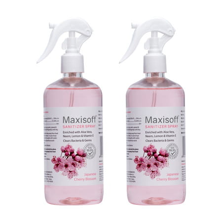 Maxisoft Sanitizer Spray | Japanese Cherry Blossom | 500 Ml | Pack Of 2