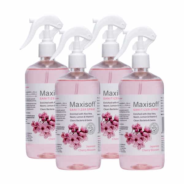 Maxisoft Sanitizer Spray | Japanese Cherry Blossom | 500 Ml | Pack Of 2