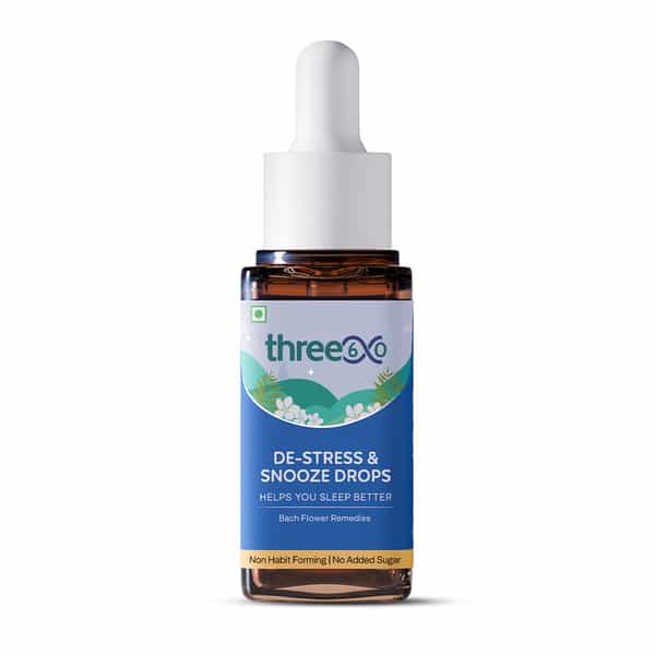 Three60 De-Stress & Snooze Drops | Sleep Better & Reduce Anxiety | Non-Habit Forming | 25Ml Drops