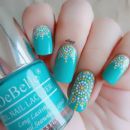 Debelle Gel Nail Polish Combo Set Of 5 Candy Skittles - Pudding (Mint Green) 40ml (8ml Each)