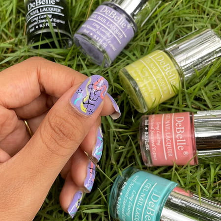 Debelle Gel Nail Polish Combo Set Of 5 Candy Skittles - Pudding (Mint Green) 40ml (8ml Each)