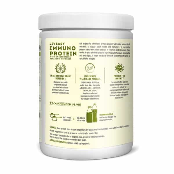Liveasy Wellness Immuno Protein - Adult Protein Drink With Vitamins & Minerals Jar Of 500 Gram