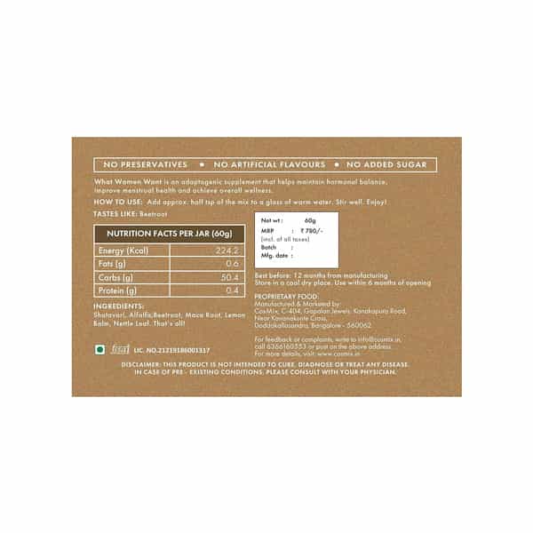 Cosmix My Happy Gut + Feel Good Skin + What Women Want 60G Each Jar (Pack Of 3)