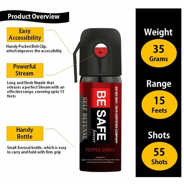 Besafe Forever Max Protection Self Defense Pepper Spray Pack Of 8