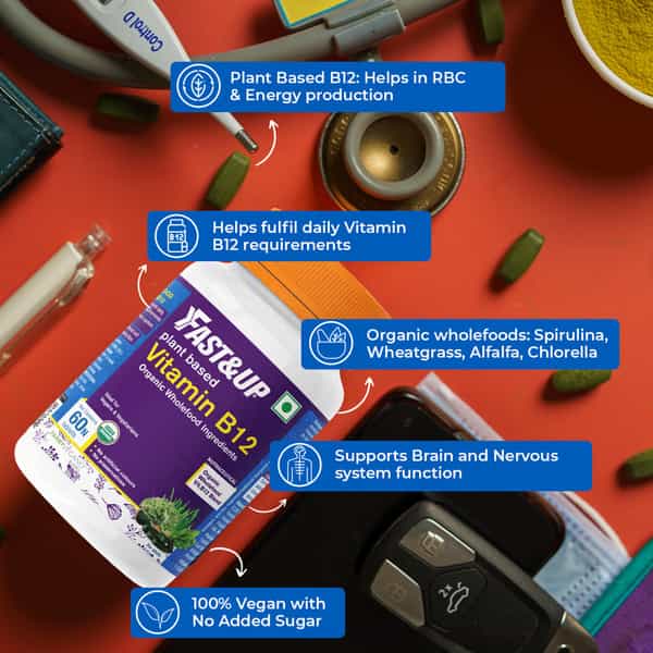 Fast&Up B12 + B-Complex Vegan B12 + B-Complex | 60 Uncoated Tablets