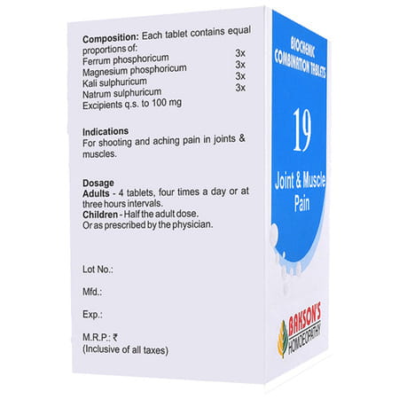 Baksons Homoeopathy Biocombination 19 Tablet 250 No's