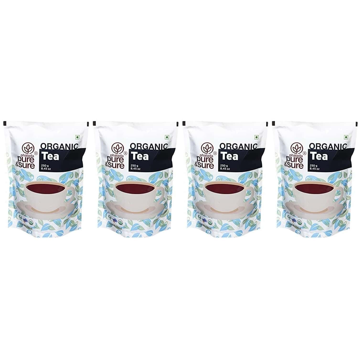 Pure & Sure Organic Tea Powder 250gm X Pack Of 4 Black Tea Pouch (4 X 62.5 G)