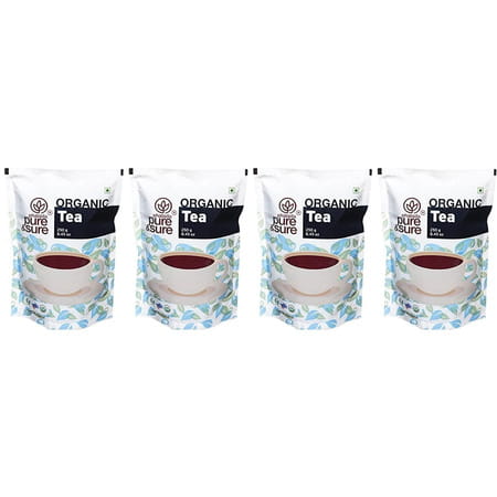 Pure & Sure Organic Tea Powder 250gm X Pack Of 4 Black Tea Pouch (4 X 62.5 G)