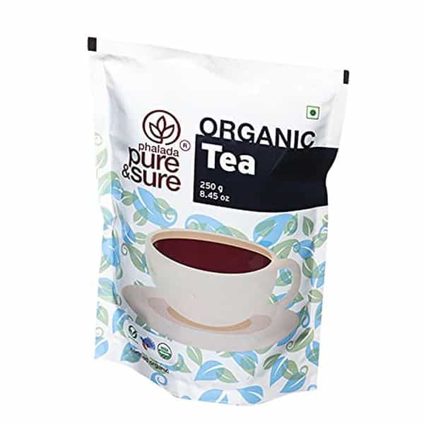 Pure & Sure Organic Tea Powder 250Gm X Pack Of 4 Black Tea Pouch (4 X 62.5 G)