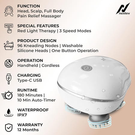 Nexlev 2 In 1 Scalp Massager Hm-02