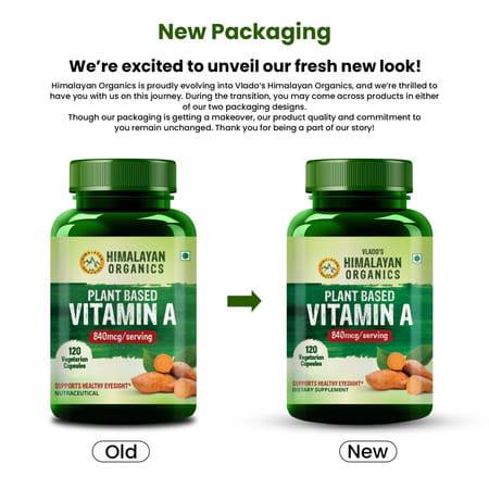 Vlado'S Himalayan Organics Plant-Based Vitamin A Supplement (120 Capsules)