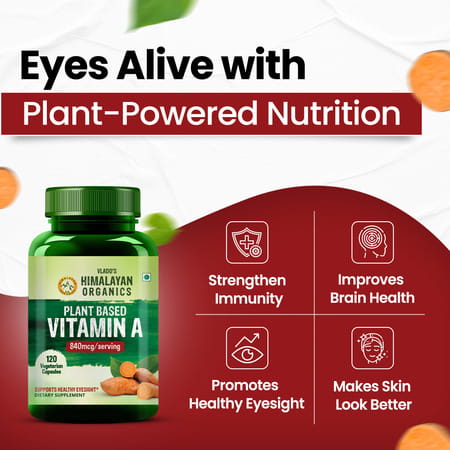 Vlado'S Himalayan Organics Plant-Based Vitamin A Supplement (120 Capsules)