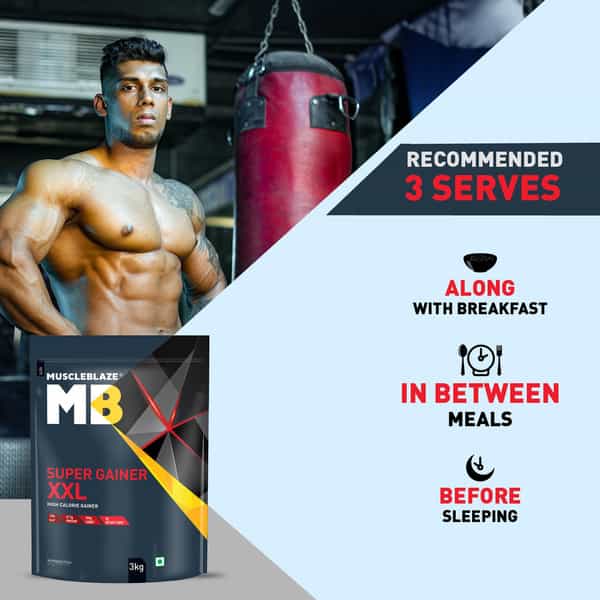 Muscleblaze Super Gainer Xxl (Cookies & Cream | 3Kg / 6.6Lbs | 30 Servings)