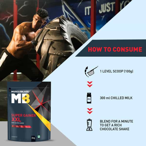 Muscleblaze Super Gainer Xxl (Cookies & Cream | 3Kg / 6.6Lbs | 30 Servings)