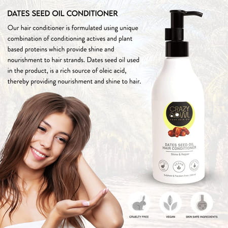 Crazy Owl Dates Seed Oil Hair Conditioner- Shine And Repair