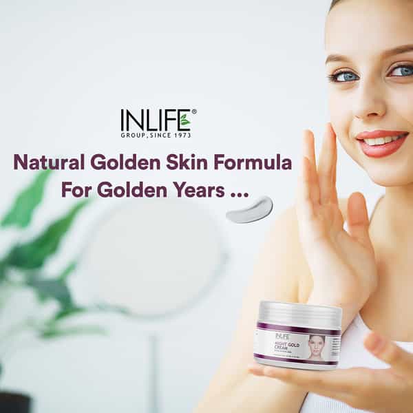 Inlife Night Gold Face Cream Anti Aging - 50 G