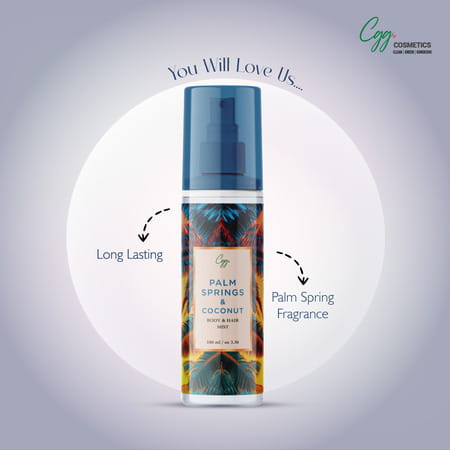 Cgg Cosmetics Palm Springs & Coconut Body& Hair Mist 100 Ml