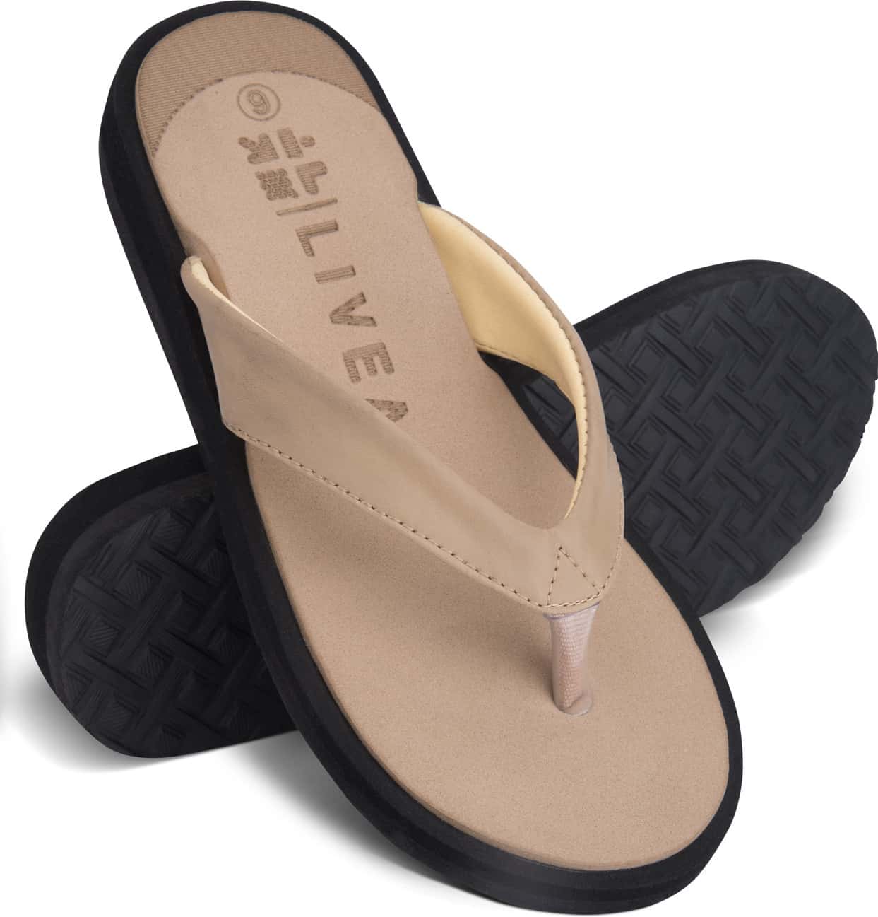 Liveasy Essentials Diabetic & Orthopedic Slippers - Cream Women - Size Uk-4