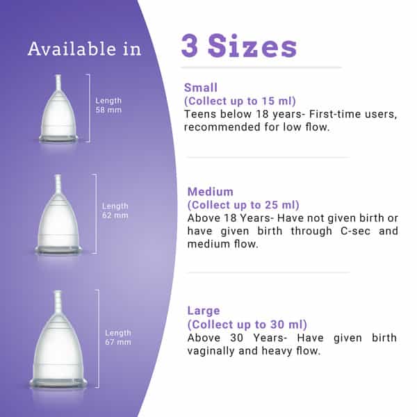 Imasafe Reusable Menstrual Cup For Women - Medium (Purple) | Us Fda Registered
