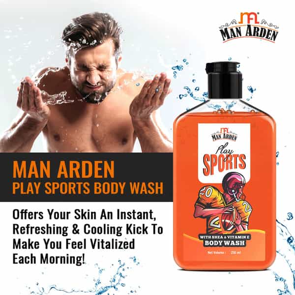 Man Arden Play Sports Luxury Body Wash Infused With Shea Butter & Vitamin E 250Ml