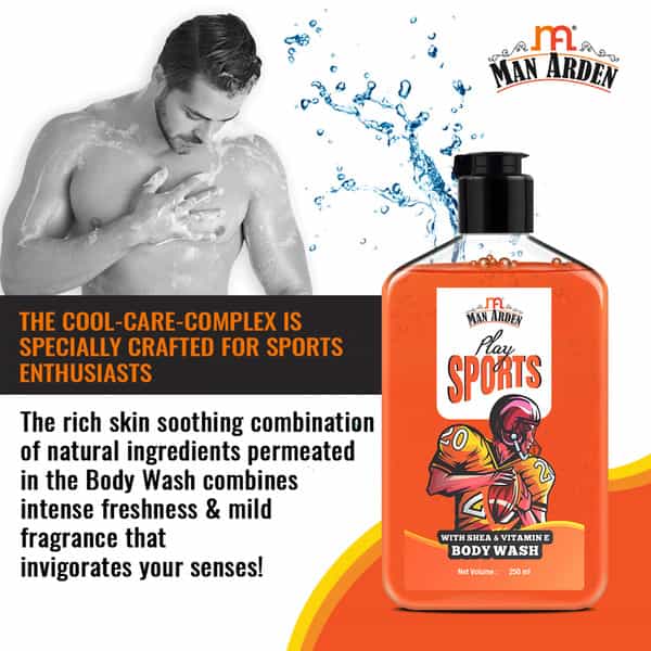 Man Arden Play Sports Luxury Body Wash Infused With Shea Butter & Vitamin E 250Ml