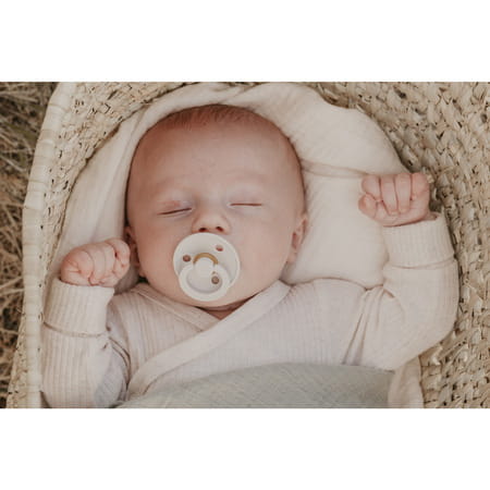Bibs Colour 2 Pack Latex Size 1 Ivory/Sage - 0 +Months