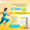 Genone Dgen 2K Vitamin D3 Capsules For Strong Bones And Immunity (60 Capsules)